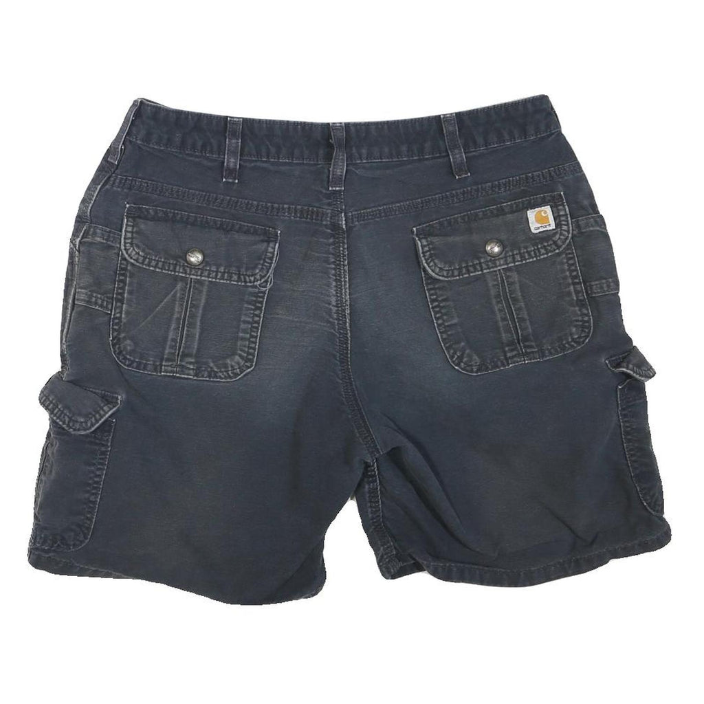 CARHARTT Womens Shorts Black Cargo Cotton Blend M W32 Durable Casual Fit