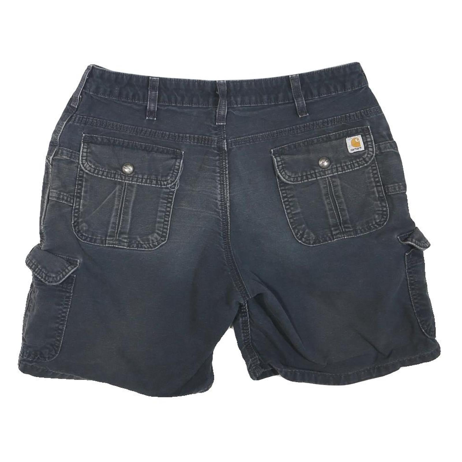 CARHARTT Womens Shorts Black Cargo Cotton Blend M W32 Durable Casual Fit