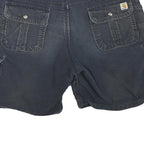 CARHARTT Womens Shorts Black Cargo Cotton Blend M W32 Durable Casual Fit