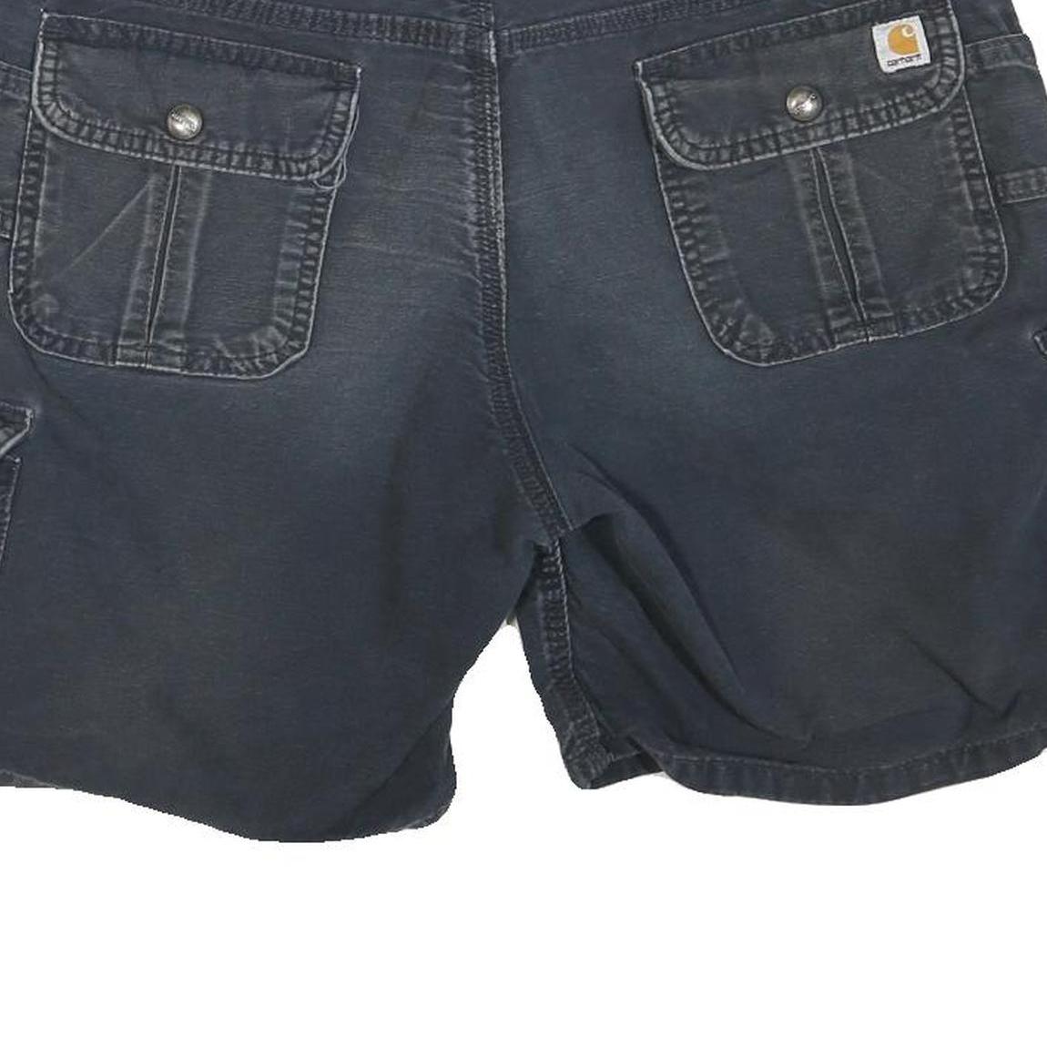 CARHARTT Womens Shorts Black Cargo Cotton Blend M W32 Durable Casual Fit