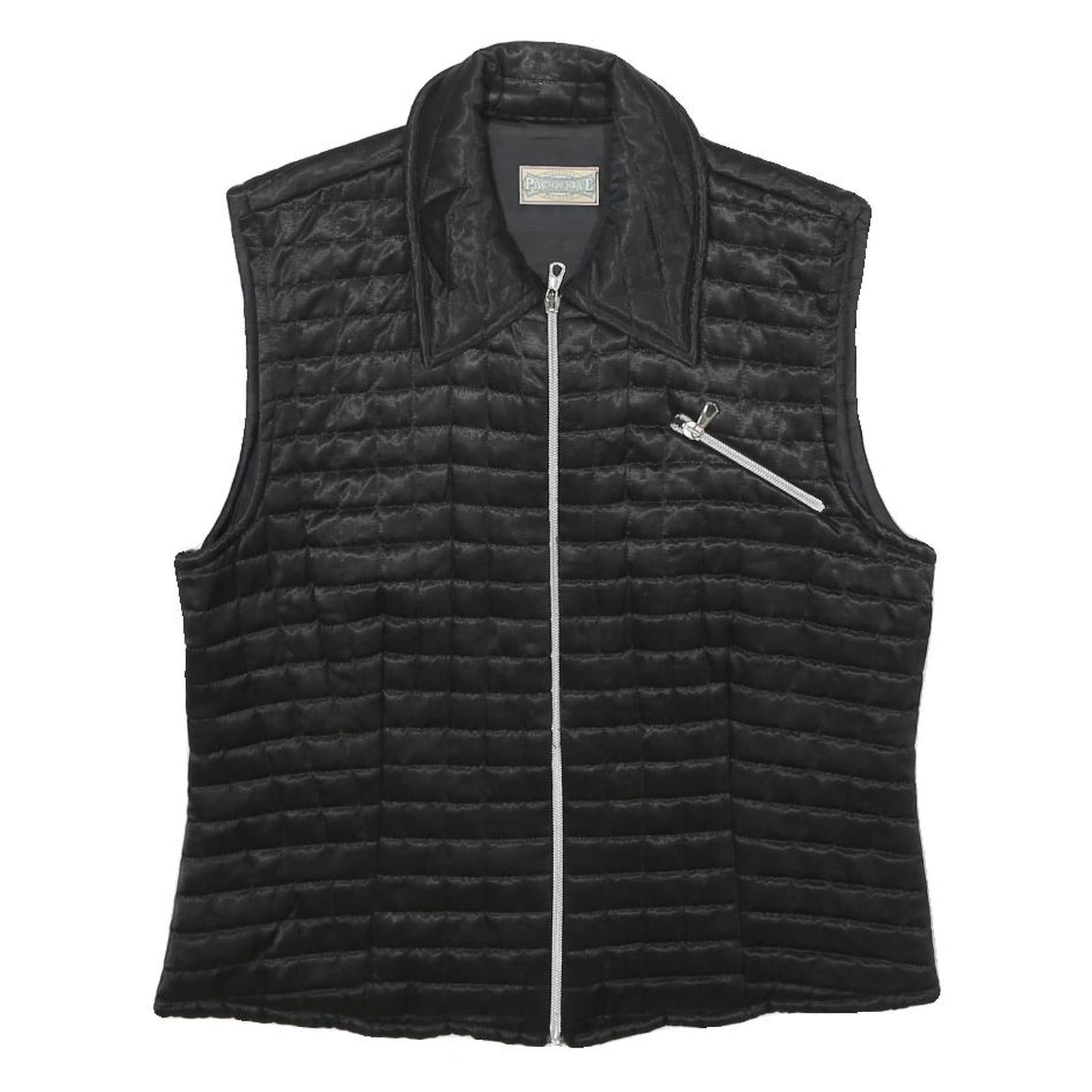 PACIFIC LINE Womens Black Zip Jacket M Viscose Blend Plain Lightweight