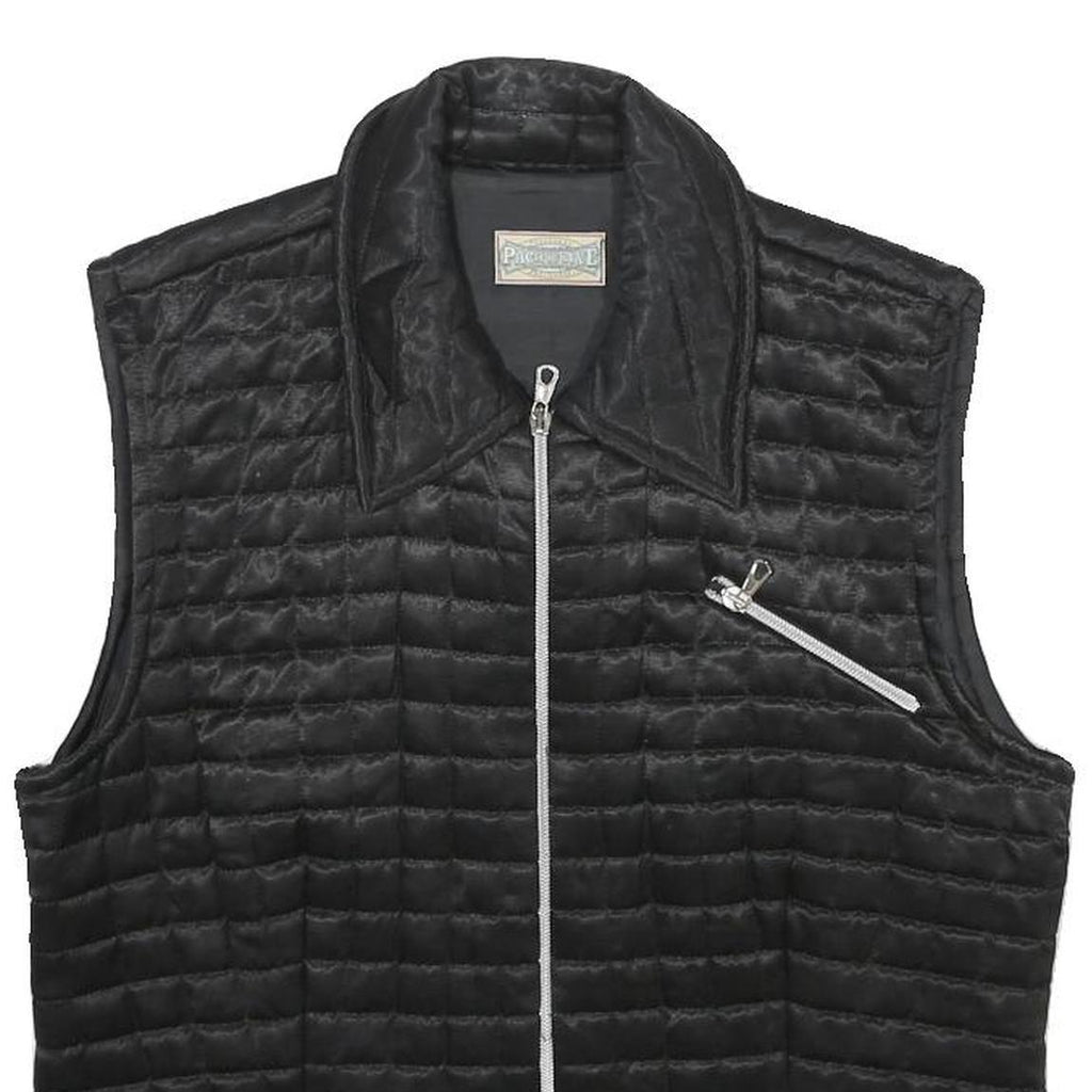 PACIFIC LINE Womens Black Zip Jacket M Viscose Blend Plain Lightweight