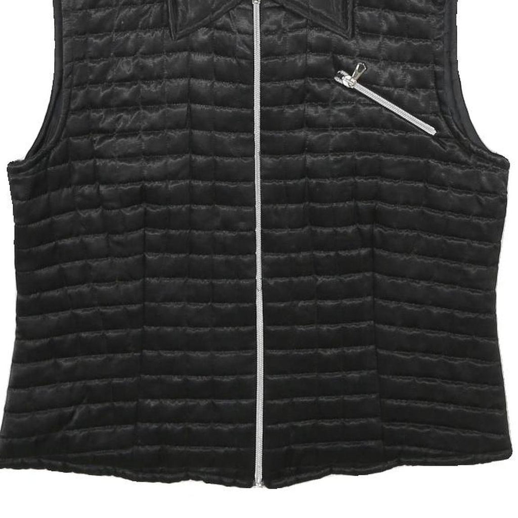 PACIFIC LINE Womens Black Zip Jacket M Viscose Blend Plain Lightweight