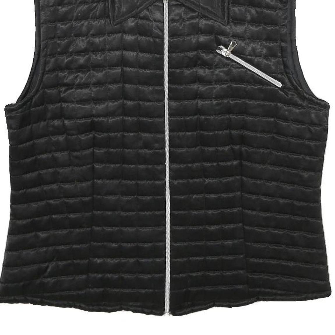 PACIFIC LINE Womens Black Zip Jacket M Viscose Blend Plain Lightweight