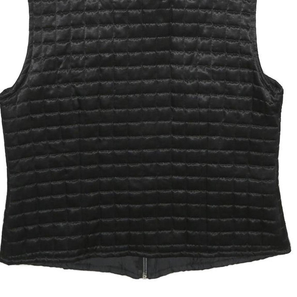 PACIFIC LINE Womens Black Zip Jacket M Viscose Blend Plain Lightweight