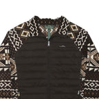 LAUREN RALPH LAUREN Womens Brown & White Patterned Jacket 2XL Polyester Zip
