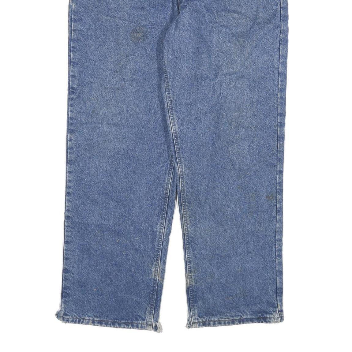 CARHARTT Mens Relaxed Jeans Blue Denim W34 L30 Workwear Casual Zip Closure