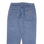 CARHARTT Mens Relaxed Jeans Blue Denim W34 L30 Workwear Casual Zip Closure