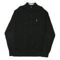 NAUTICA Mens Black Patterned Pullover Crew Neck Basic Knit XL Cotton Blend
