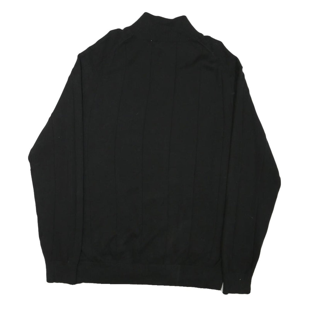 NAUTICA Mens Black Patterned Pullover Crew Neck Basic Knit XL Cotton Blend