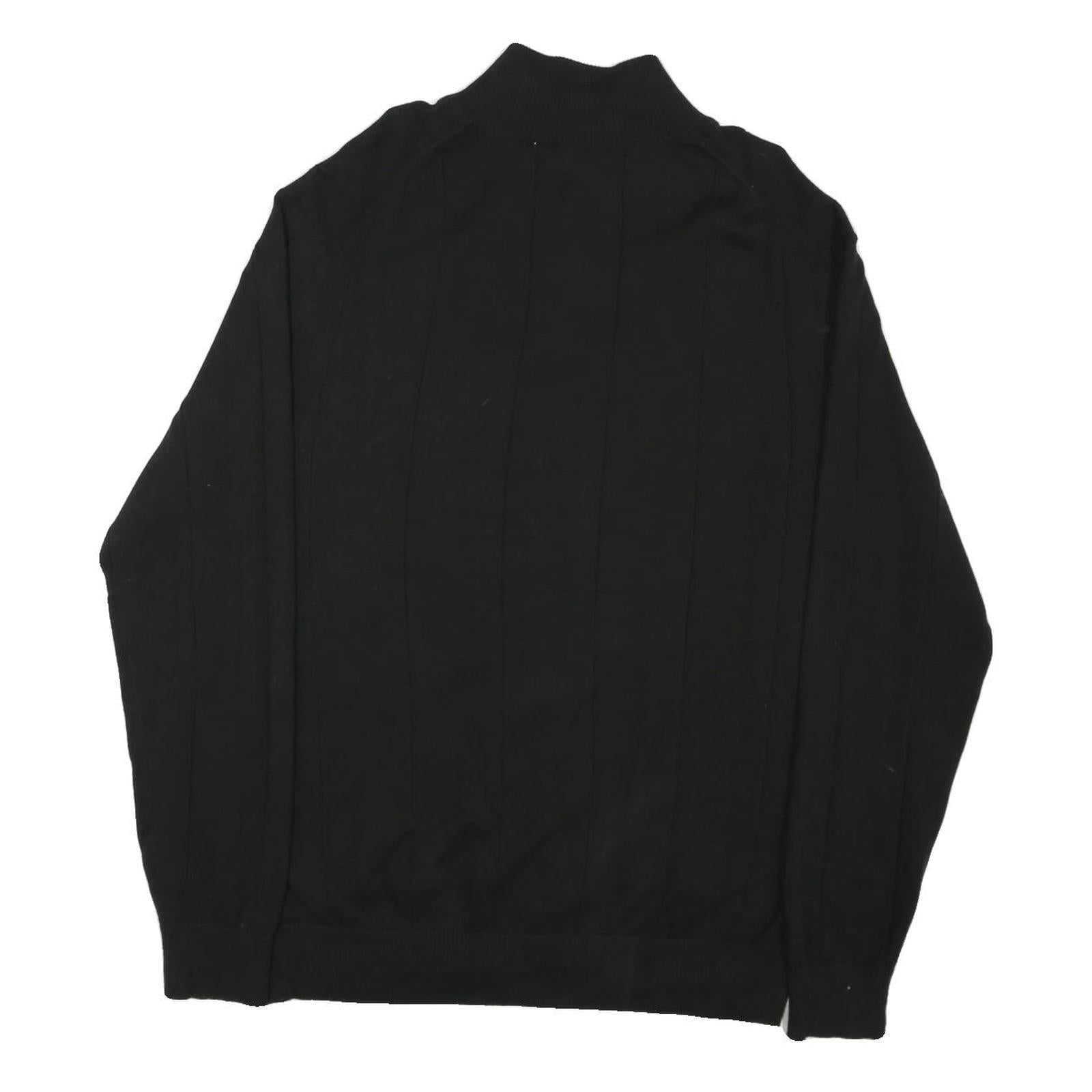 NAUTICA Mens Black Patterned Pullover Crew Neck Basic Knit XL Cotton Blend