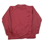 BIG MAC Mens Red Nylon Button Jacket L Plain Classic Fit Casual Lightweight