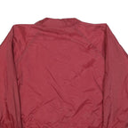 BIG MAC Mens Red Nylon Button Jacket L Plain Classic Fit Casual Lightweight