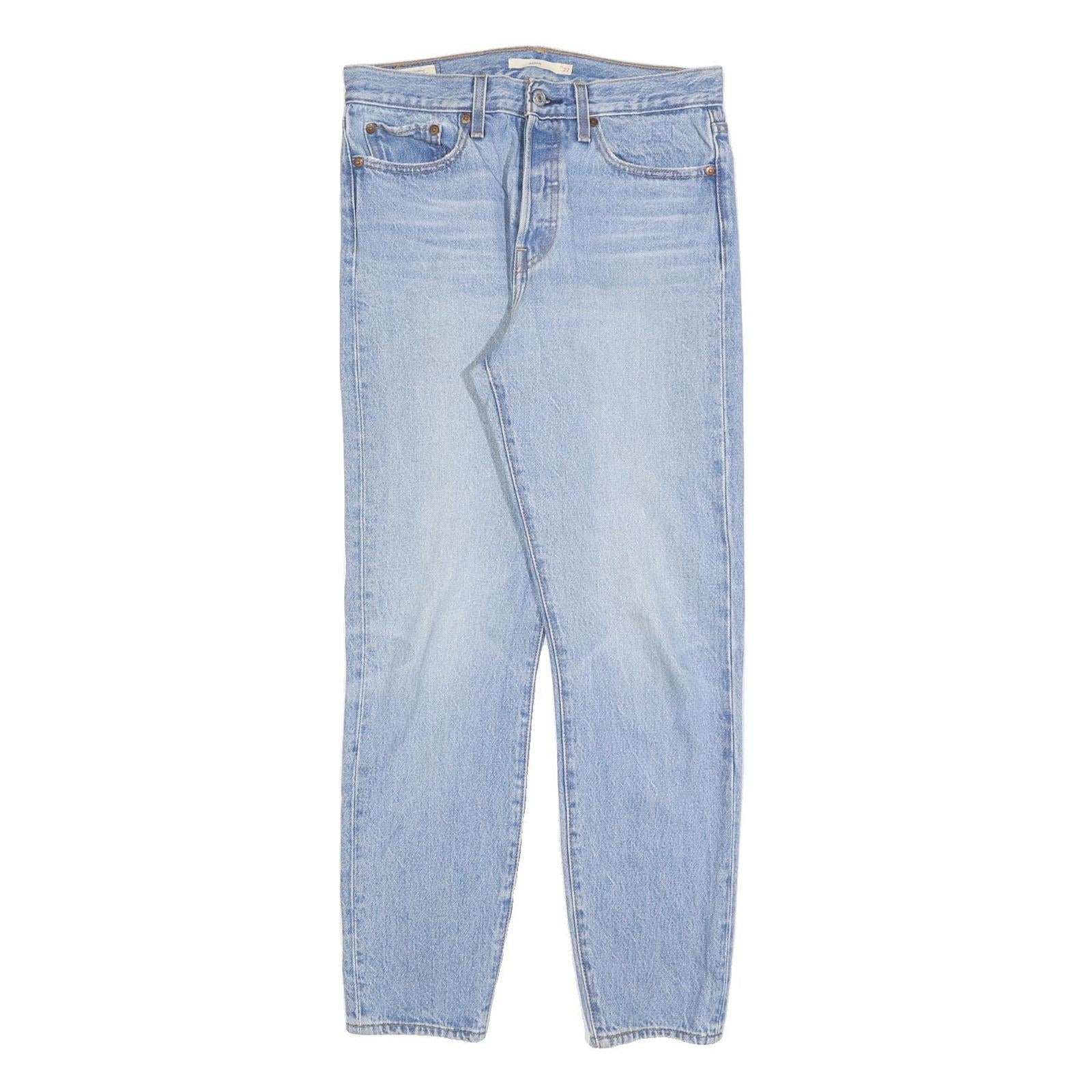 LEVI'S Womens Jeans Blue Regular Straight Denim Light W27 L28 Classic Button Fly