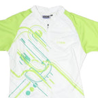 IXS Womens White & Lime Graphic Cycling Jersey S Short Sleeve Zip Neck Sports