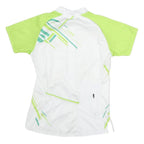 IXS Womens White & Lime Graphic Cycling Jersey S Short Sleeve Zip Neck Sports