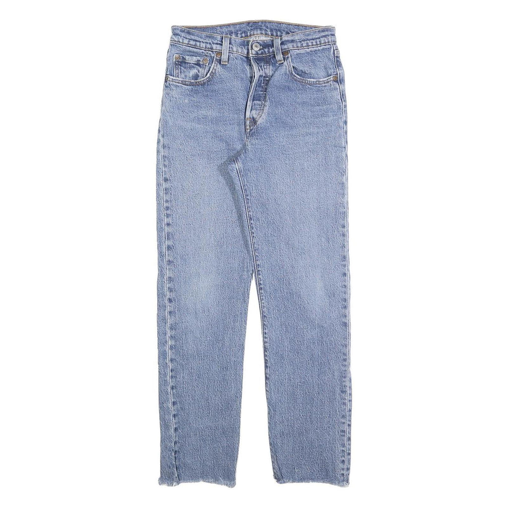 LEVI'S 501 Womens Jeans Blue Regular Straight Denim Medium W25 L28 Classic