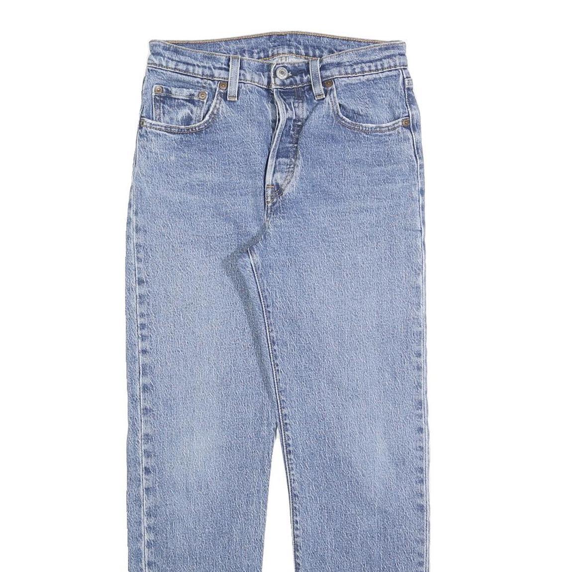 LEVI'S 501 Womens Jeans Blue Regular Straight Denim Medium W25 L28 Classic