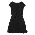 LAUREN RALPH LAUREN Womens Black Polyester Blend Fit & Flare Velvet Floral Knee