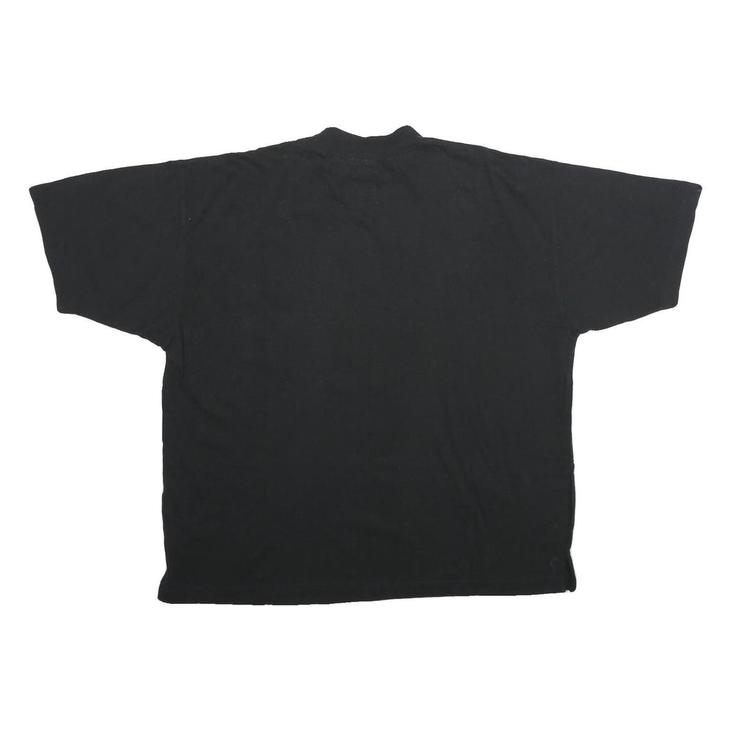 BUGLE BOY Mens Black T-Shirt L Short Sleeve Crew Neck Pocket Plain Cotton