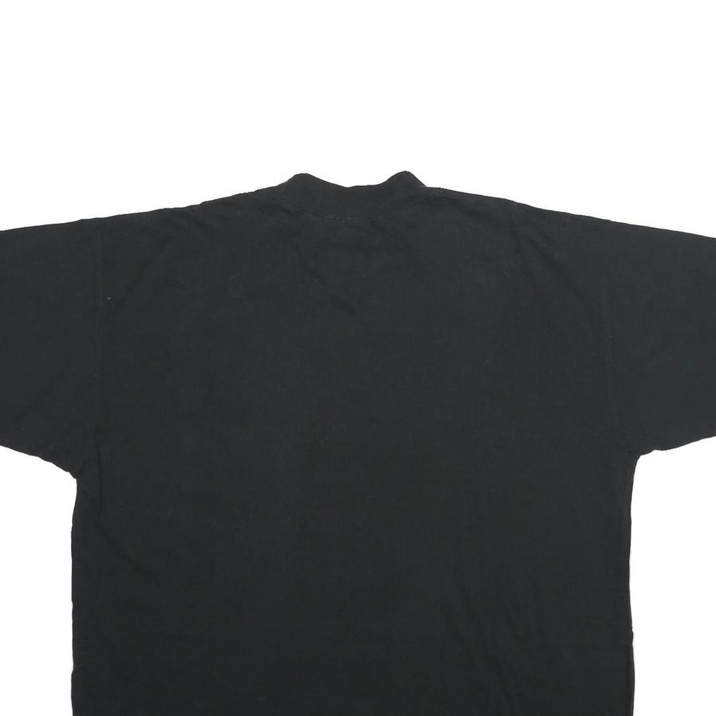 BUGLE BOY Mens Black T-Shirt L Short Sleeve Crew Neck Pocket Plain Cotton