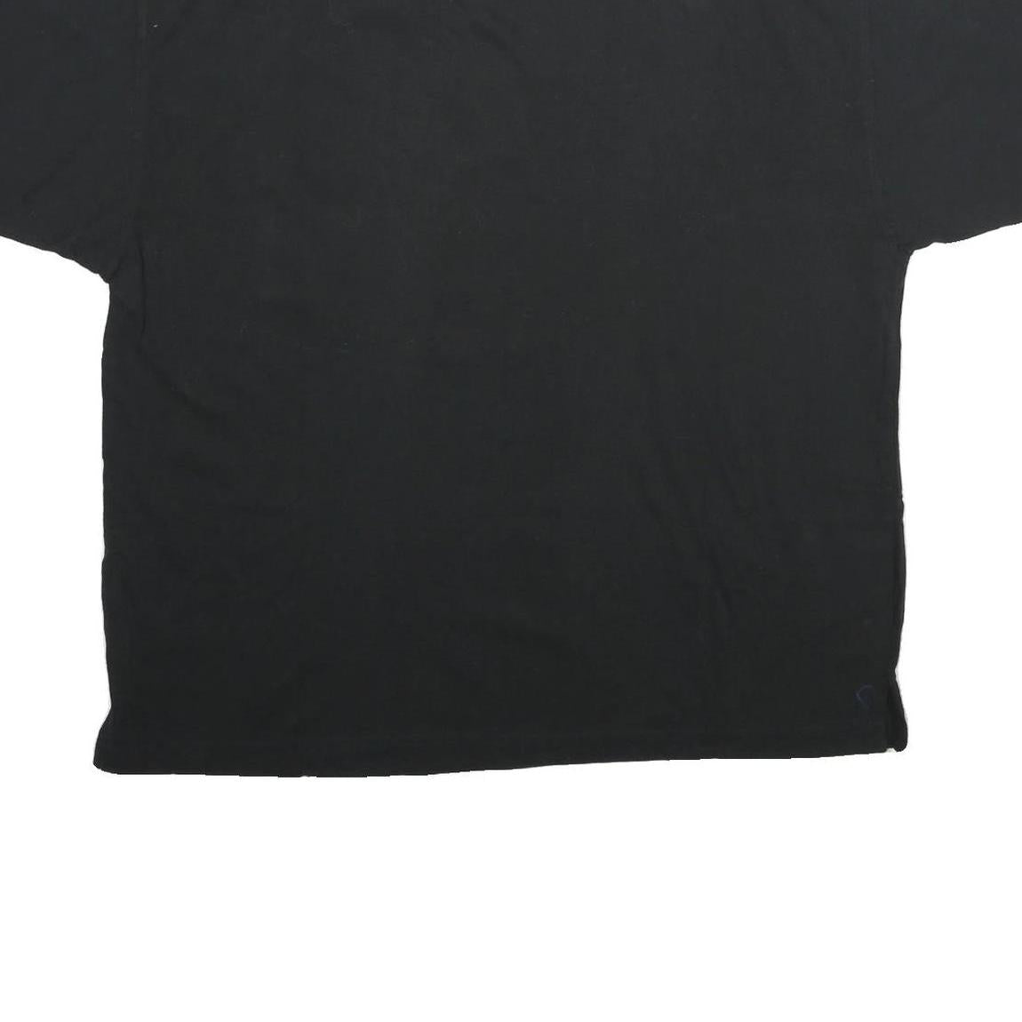 BUGLE BOY Mens Black T-Shirt L Short Sleeve Crew Neck Pocket Plain Cotton