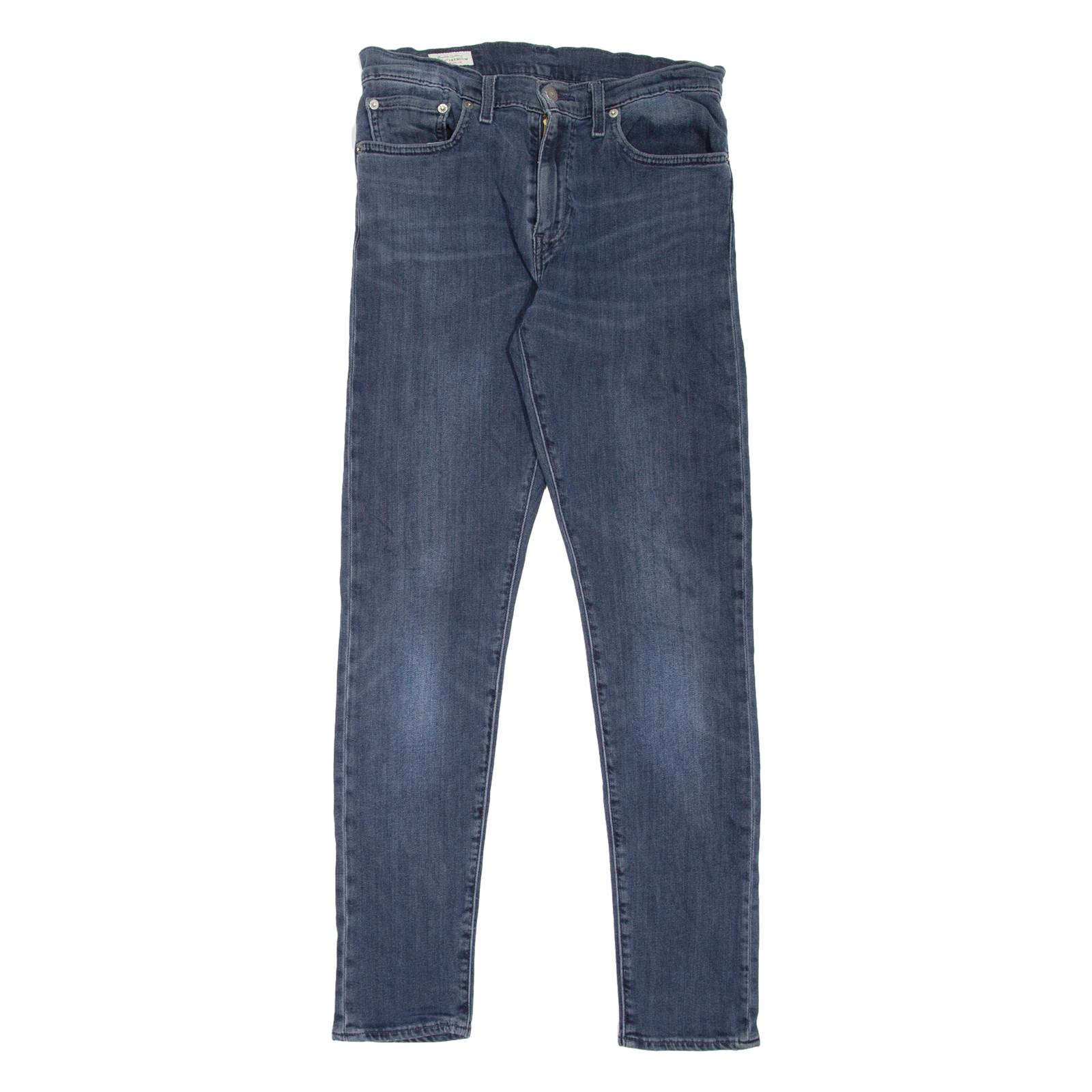 LEVI'S 512 BIG E Jeans Mens Blue Slim Tapered Stone Wash W29 L32
