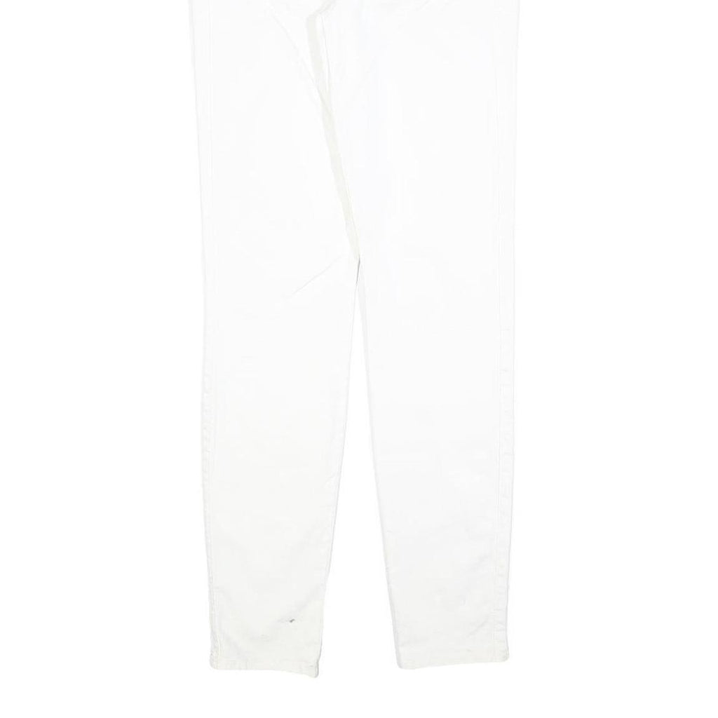 7 FOR ALL MANKIND Womens Slim White Denim Jeans W32 L32 Zip Cotton Blend Stretch