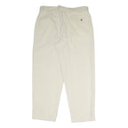 LIBERTY Mens Cream Cotton Blend Regular Fit Straight Trousers W38 L30 Classic