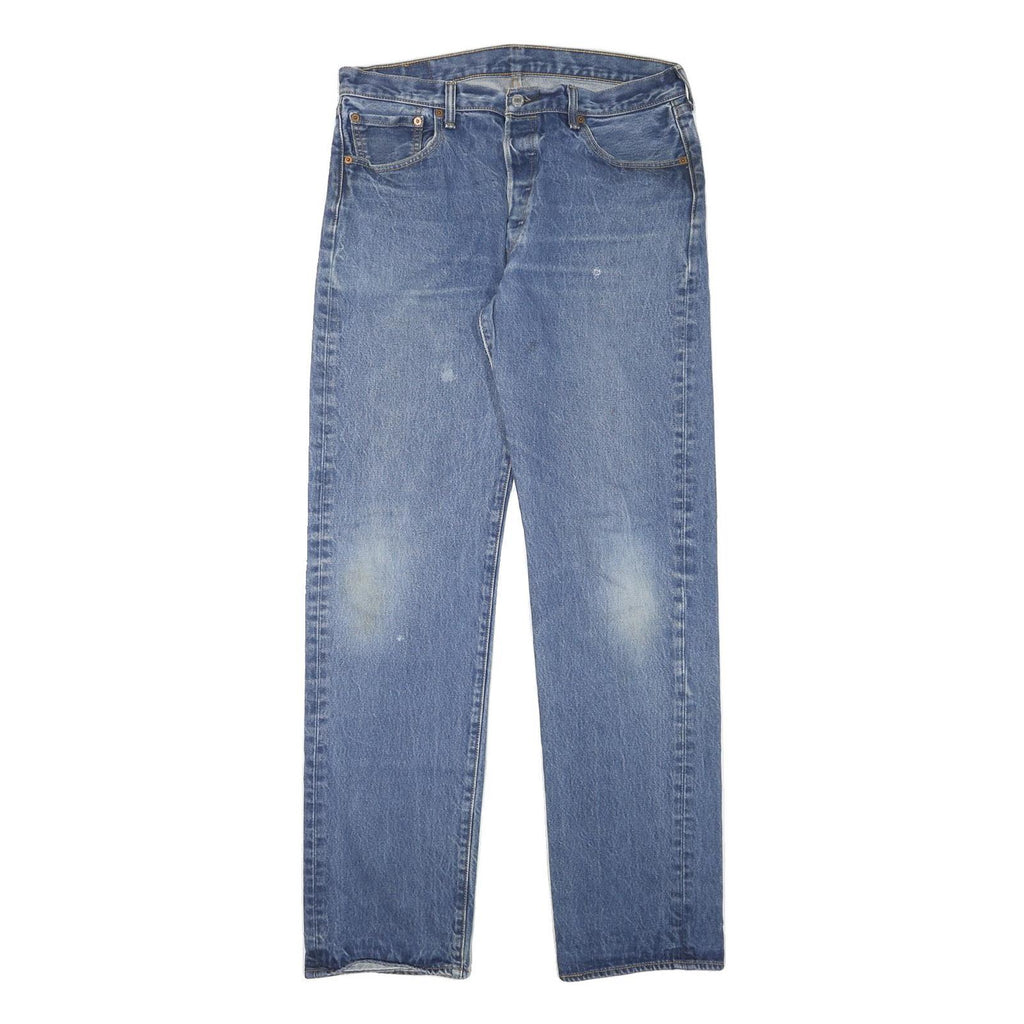 LEVI'S Mens Blue Regular Fit Straight Denim Jeans W33 L34 Classic Casual