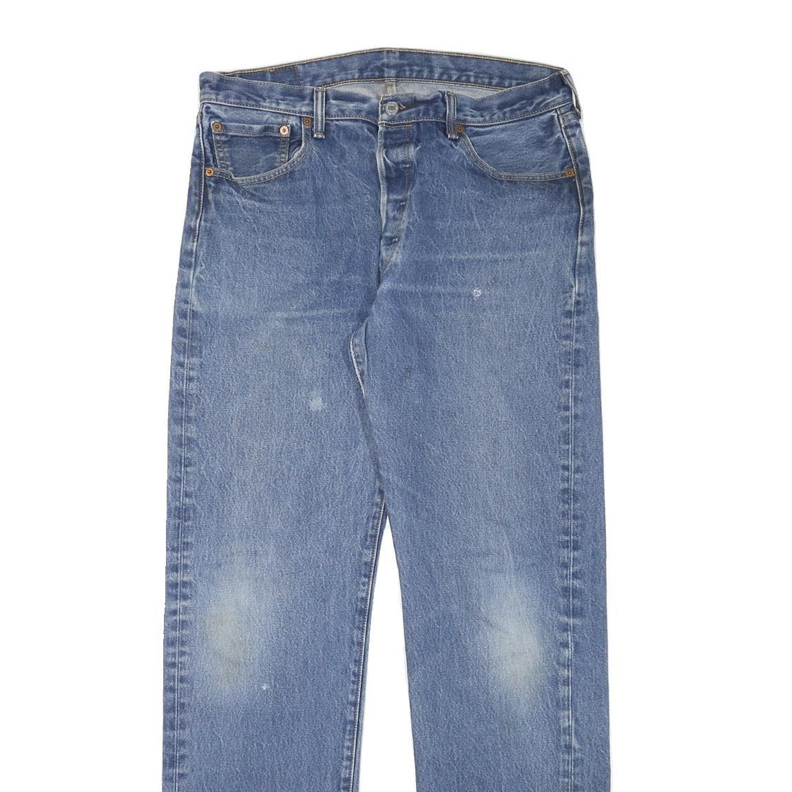 LEVI'S Mens Blue Regular Fit Straight Denim Jeans W33 L34 Classic Casual