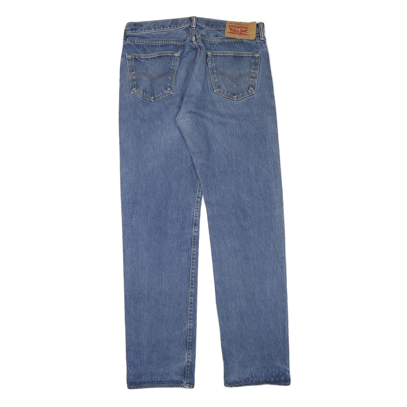 LEVI'S Mens Blue Regular Fit Straight Denim Jeans W33 L34 Classic Casual