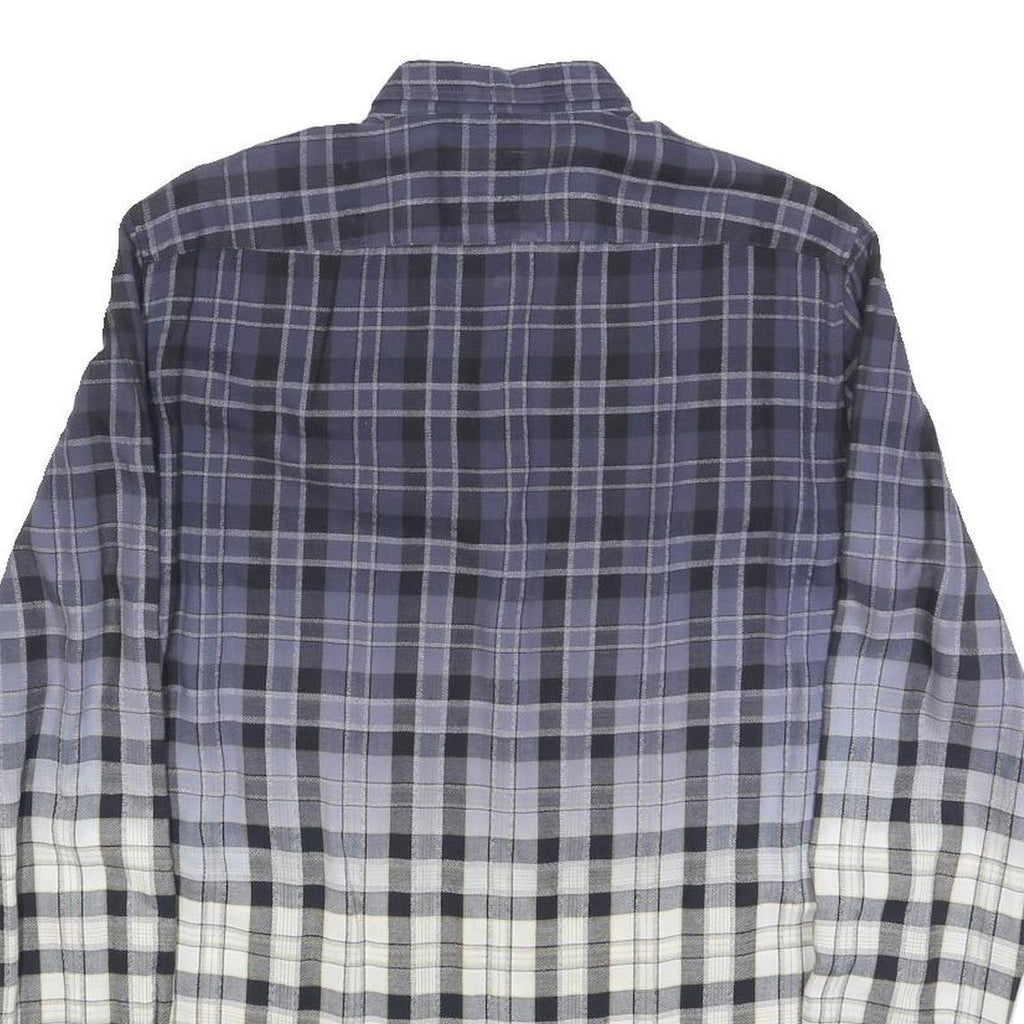 HUGO BOSS Mens Blue & White Check Shirt S Button Down Cotton Blend Casual