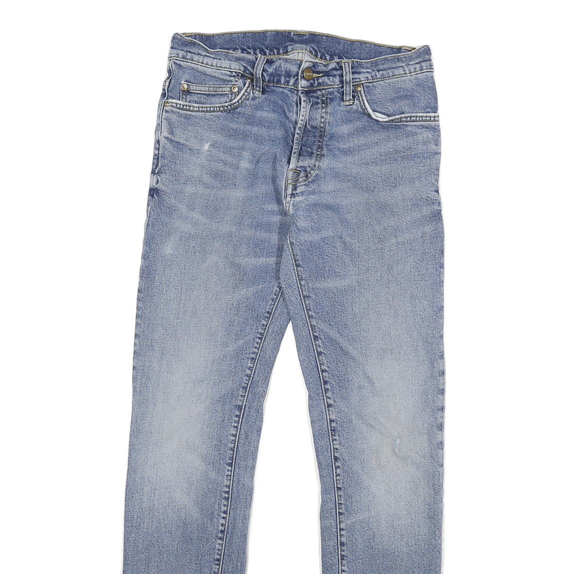 CARHARTT Mens Slim Blue Denim Jeans W29 L32 Zip Closure Casual Style