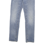 CARHARTT Mens Slim Blue Denim Jeans W29 L32 Zip Closure Casual Style