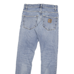CARHARTT Mens Slim Blue Denim Jeans W29 L32 Zip Closure Casual Style