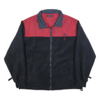 NAUTICA Mens Red & Black Reversible Polyester Blend Zip Jacket L Fleece