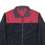 NAUTICA Mens Red & Black Reversible Polyester Blend Zip Jacket L Fleece