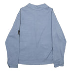 LINDSAY MODA Womens Blue Cotton Patch Button Jacket L Casual Light Fabric