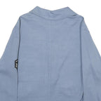 LINDSAY MODA Womens Blue Cotton Patch Button Jacket L Casual Light Fabric