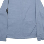 LINDSAY MODA Womens Blue Cotton Patch Button Jacket L Casual Light Fabric