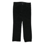 CALVIN KLEIN JEANS Womens Black Cotton Blend Regular Straight Trousers W36 L30