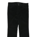 CALVIN KLEIN JEANS Womens Black Cotton Blend Regular Straight Trousers W36 L30