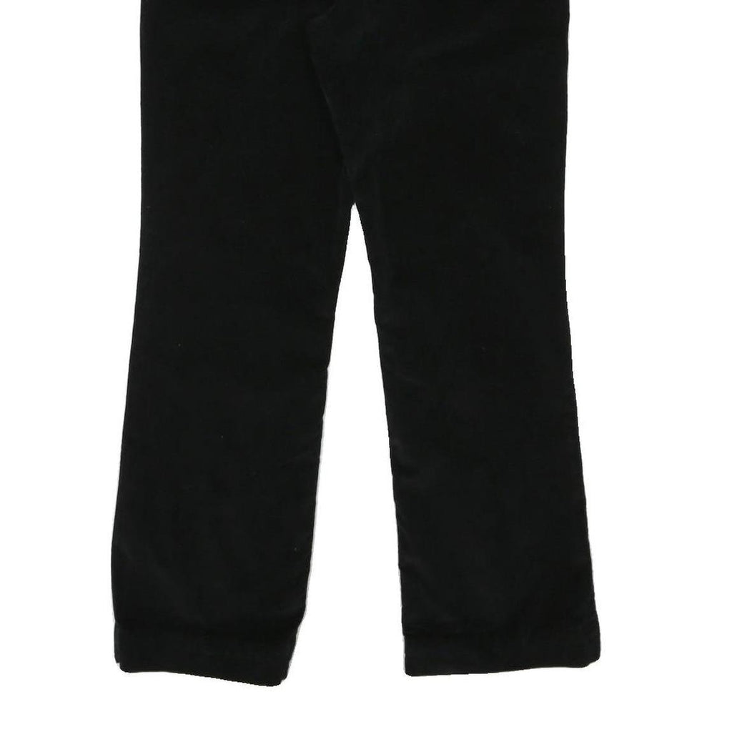 CALVIN KLEIN JEANS Womens Black Cotton Blend Regular Straight Trousers W36 L30