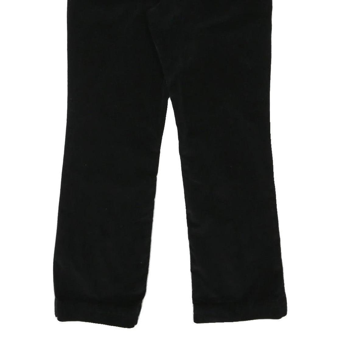 CALVIN KLEIN JEANS Womens Black Cotton Blend Regular Straight Trousers W36 L30