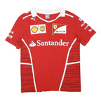 PUMA Mens Red Ferrari Formula 1 Racing Graphic T-Shirt S Short Sleeve V-Neck
