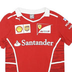 PUMA Mens Red Ferrari Formula 1 Racing Graphic T-Shirt S Short Sleeve V-Neck