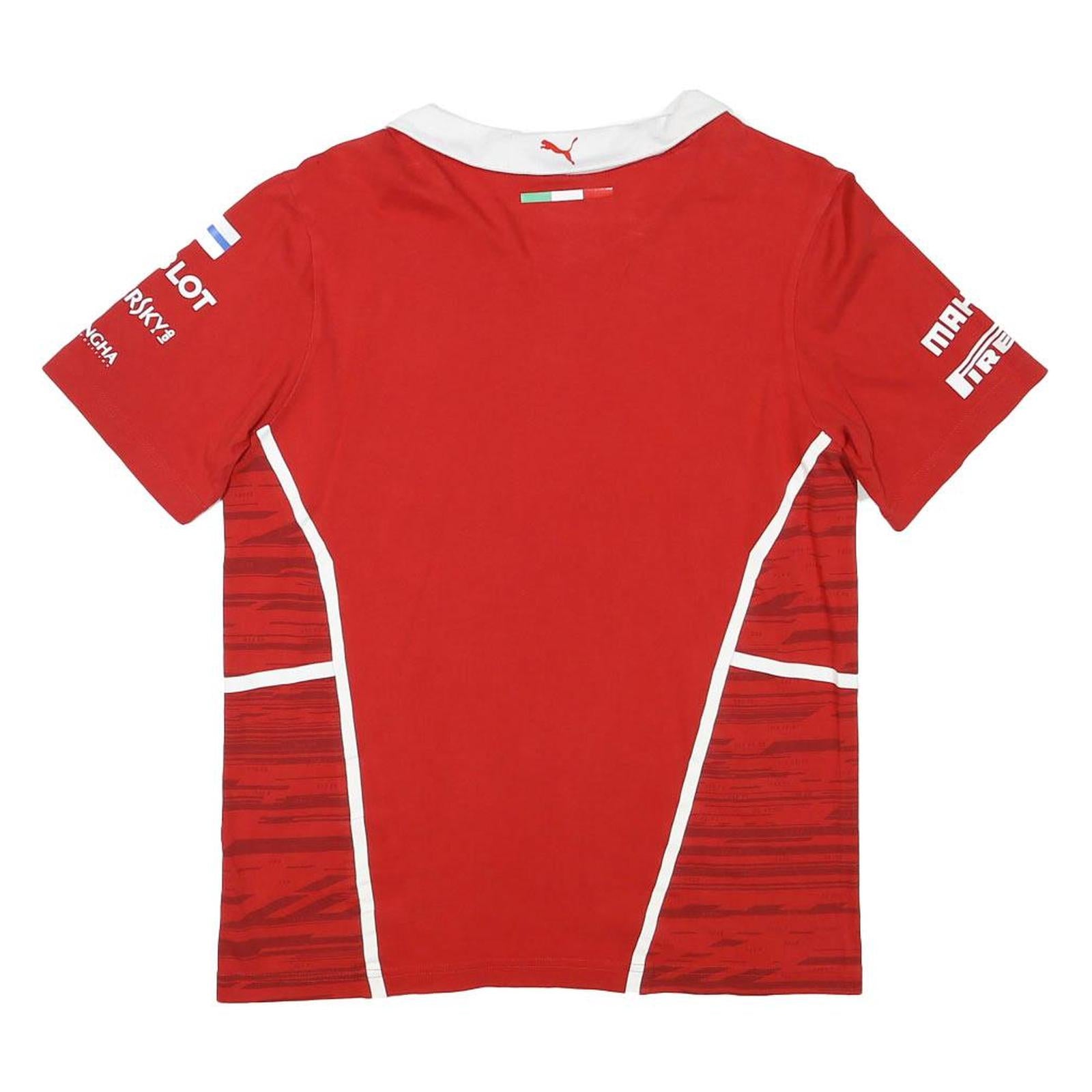 PUMA Mens Red Ferrari Formula 1 Racing Graphic T-Shirt S Short Sleeve V-Neck