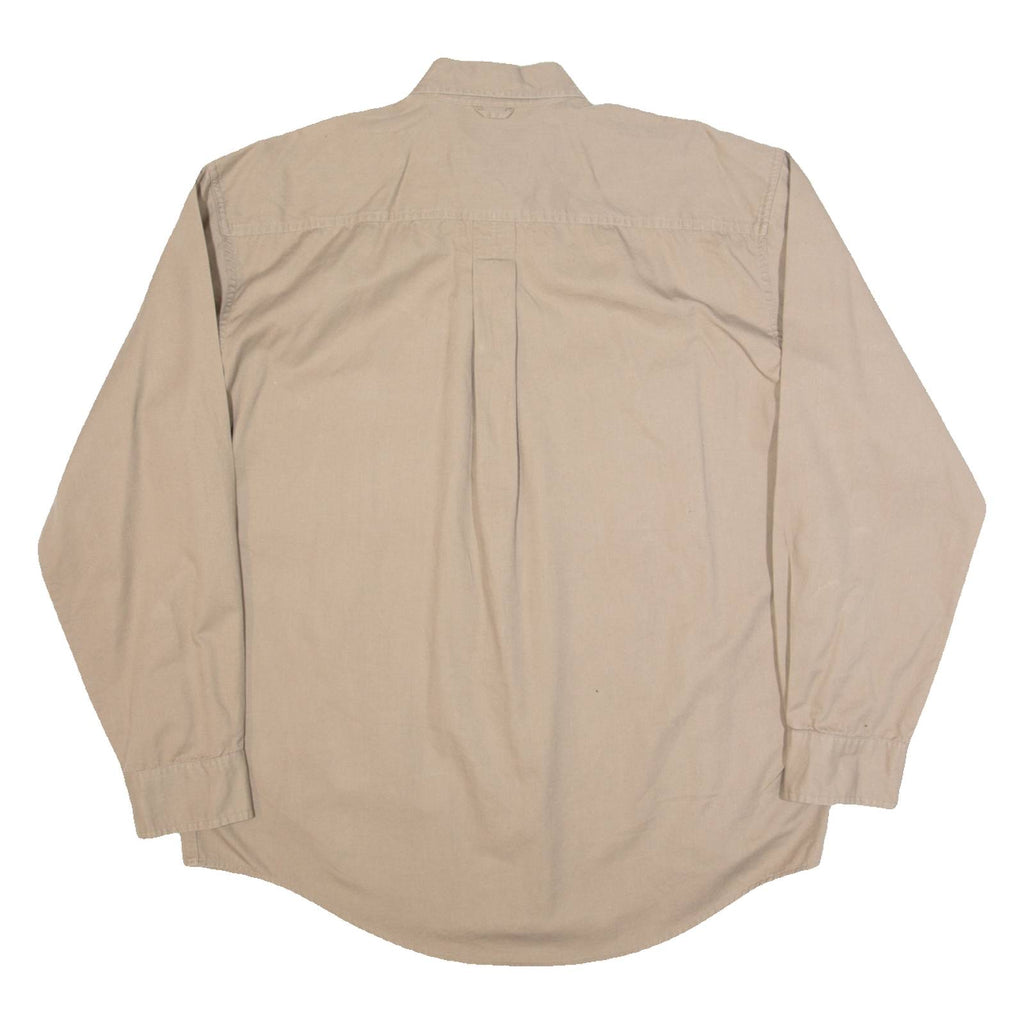 TIMBERLAND Weathergear Mens Plain Shirt Brown Long Sleeve S