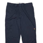DICKIES Mens Cotton Blend Navy Regular Fit Straight Leg Trousers W40 L41